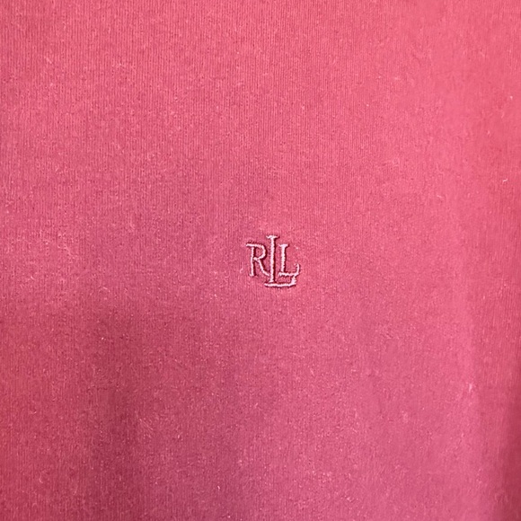 Y2K Polo Ralph Lauren Full Zip Maroon Bomber Jacket with Black Satin Stripe XXL - Picture 4 of 9